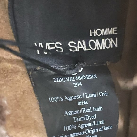 Yves Salomon Brown Suede Merino Shearling Hooded Zip Jacket Men's 48 50 - Picture 5 of 9